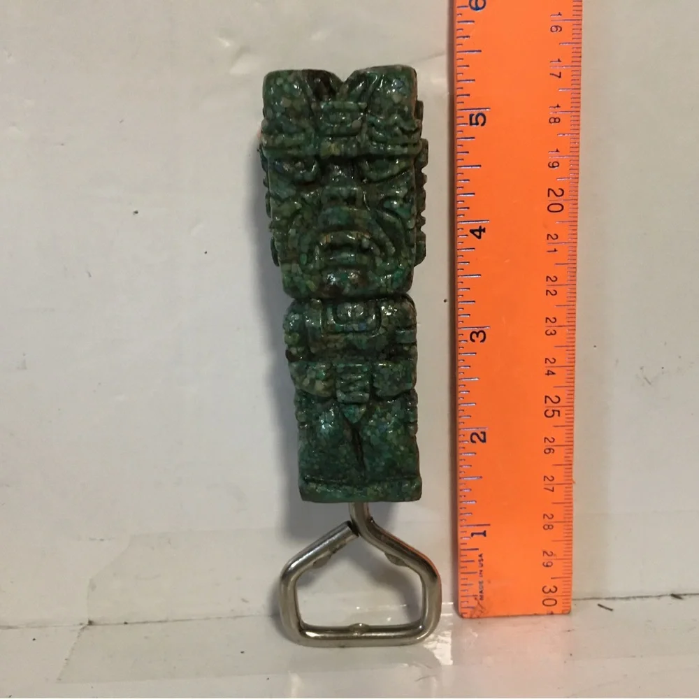 Vintage Cancun Mexico Aztec Totem Resin Bottle Opener